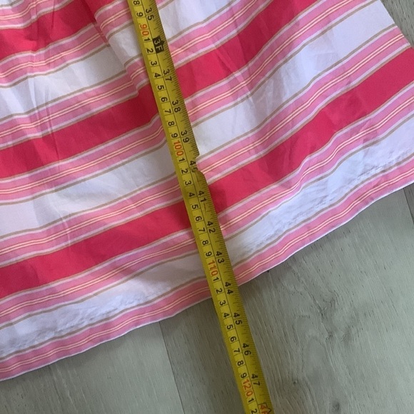 J.CREW NWOT Striped Squareneck Midi Dress Guava Spring Blossom - Size‎ 8 ruffles - Picture 12 of 16